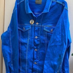 Google Men's Vibrant Blue Denim Jacket